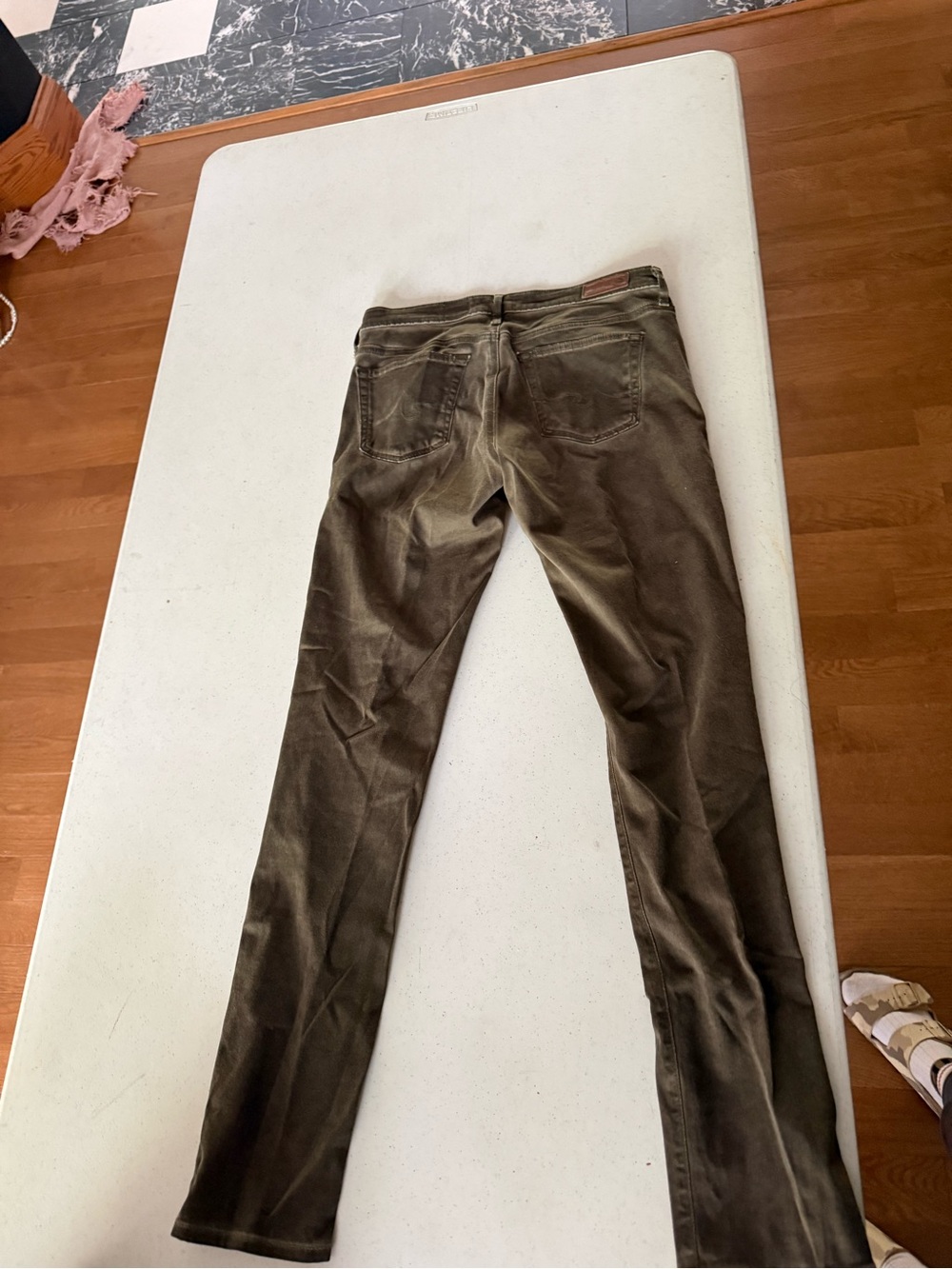 Ag Adriano Goldschmied Olive-Taupe Casual Pants
